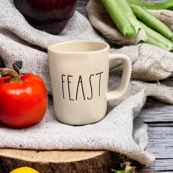 NEW Rae Dunn FEAST Large Mug - Picture 1 of 9